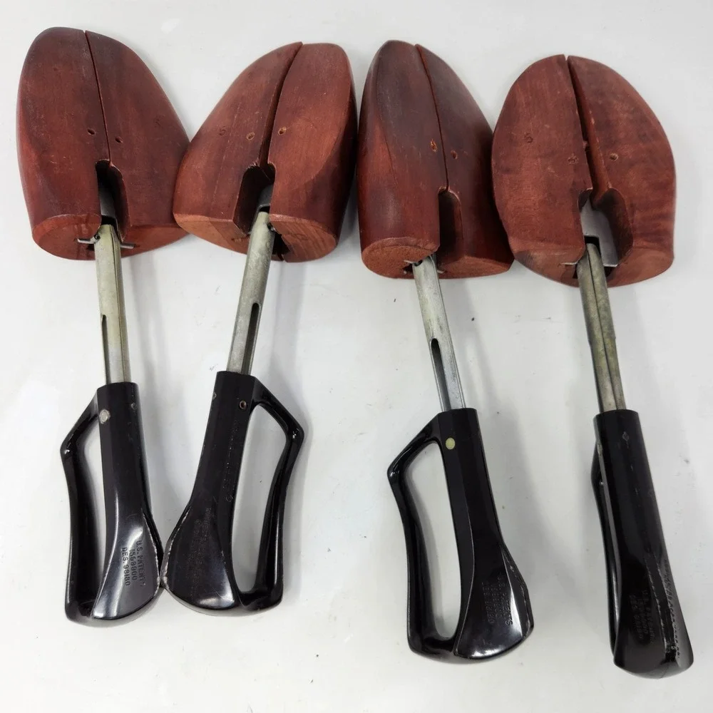 Rochester Shoe Tree Co Travel Tree‎ Vintage Wood Metal Adjustable 2 Pairs Set